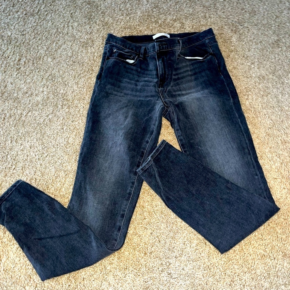 Black skinny jeans size 29 loft jeans